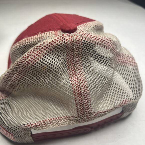 Wrangler Trucker Adjustable Hat With American Flag On Back. Red Wrangler Hat - Picture 4 of 16